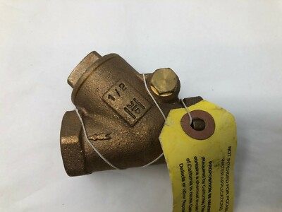 Milwaukee Valve Co.  515Y 1/2'' Class 150 300 W.O.G. Y Bronze Swing Check Valve 