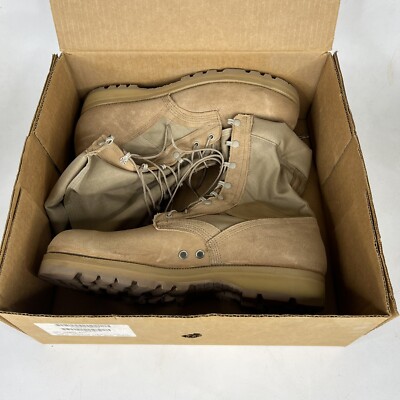 Wellco Hot Weather Army Combat Boots Desert Tan Size 15.5 R New in