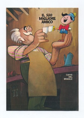 Brazil Coffee Advertising Pinocchio His Best Friend Sticker Rare R