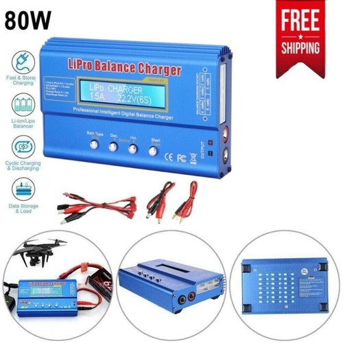 B6 V3 Lipo Smart Battery Balance Charger Discharger 80W 6A For RC Toys NIMH LiHV - 第 1/10 張圖片