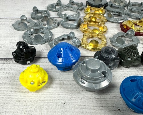 Beyblade Lot of 42 Parts Pieces Metal Wheels and Bottom Tips Burst Takara Tomy H - Picture 4 of 13