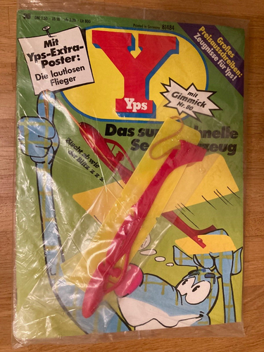 Yps mit Gimmick Nr. 80 Das superschnelle Segelflugzeug OVP Seltenheit! Top