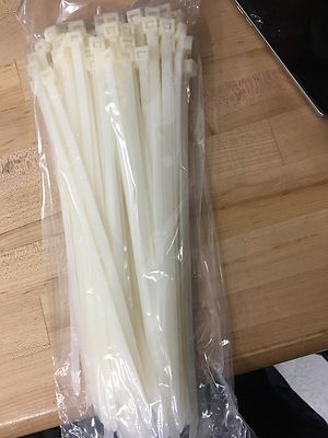 12'' (100 pcs) White Heavy Duty Cable Tie