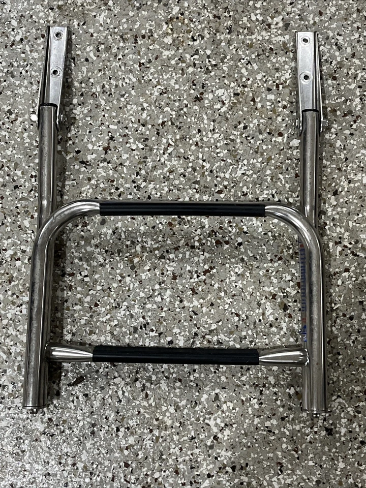 Windline Boat ACERO INOXIDABLE BARCO Dos Pasos Escalera de Embarque Plegable Foto 2 de 4