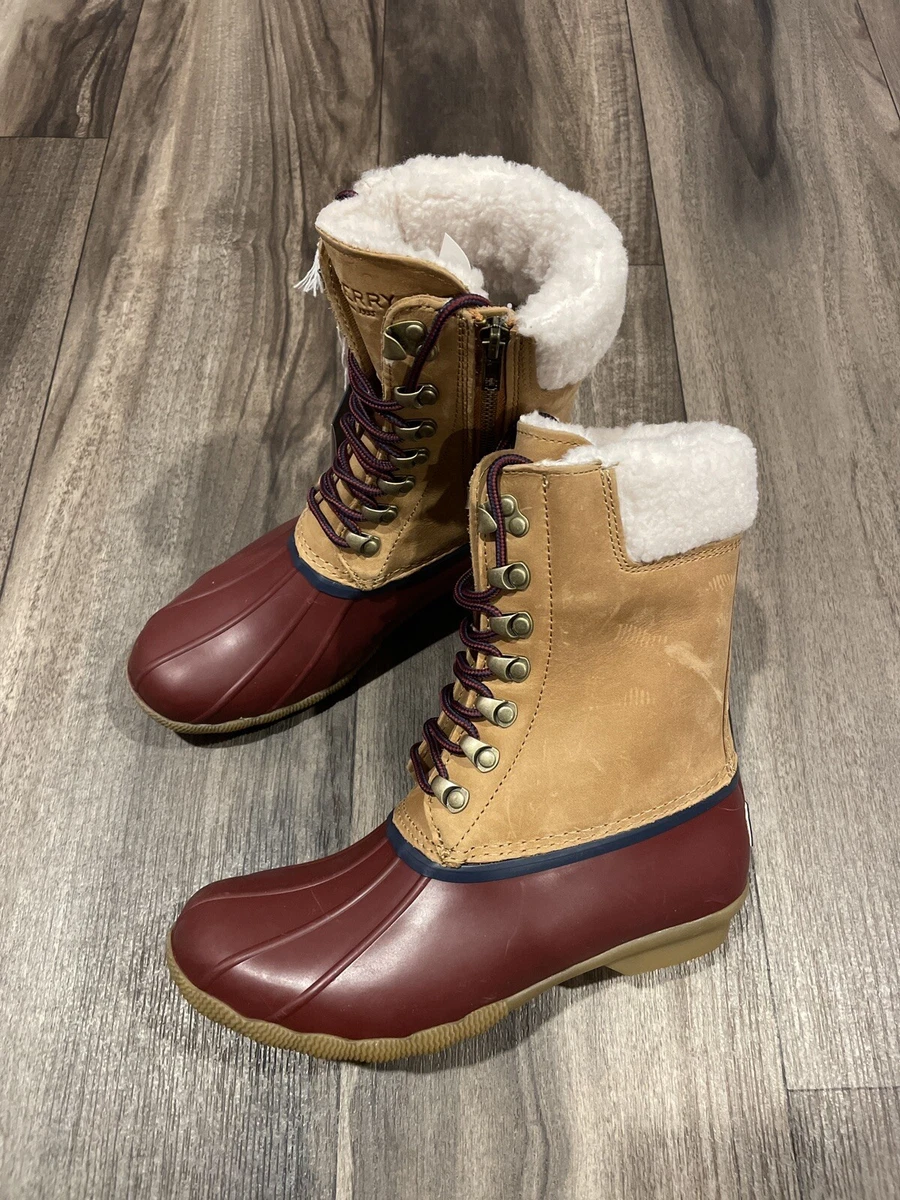 Womens tall duck boots with best sale fur