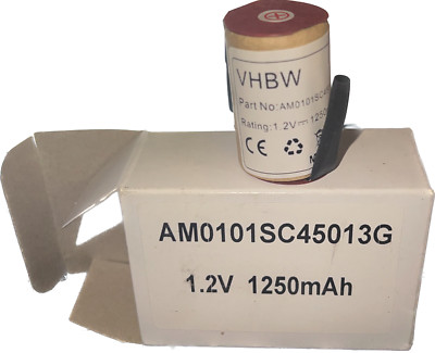 vhbw 4/5 SUB-C Ni-MH Akkuzelle 1250mAh (1.2V) mit Lötanschlüssen 