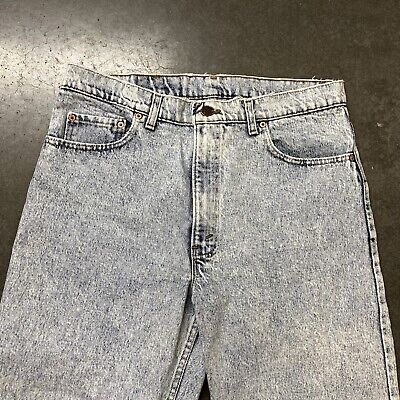 Vintage Levis 550 USA Made Acid Stone Wash Blue Jeans 38 X Vintage Levis 550 USA Made Acid Stone Wash Blue Jeans 38 X