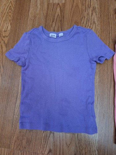 Lot of 2 Gap Pink Blue Short Sleeve Sleeveless Kids Girls T-Shirt Tops Size 6/7 - Picture 4 of 7