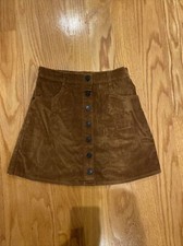 NWT Girl  s/Junior  s Brandy Melville Brown Corduroy Mini Skirt Size Small