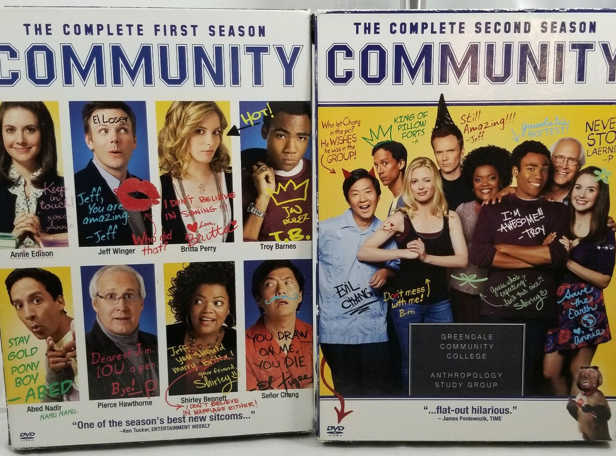TV DVD lot Community Seasons Joel McHale Chevy Chase Donald