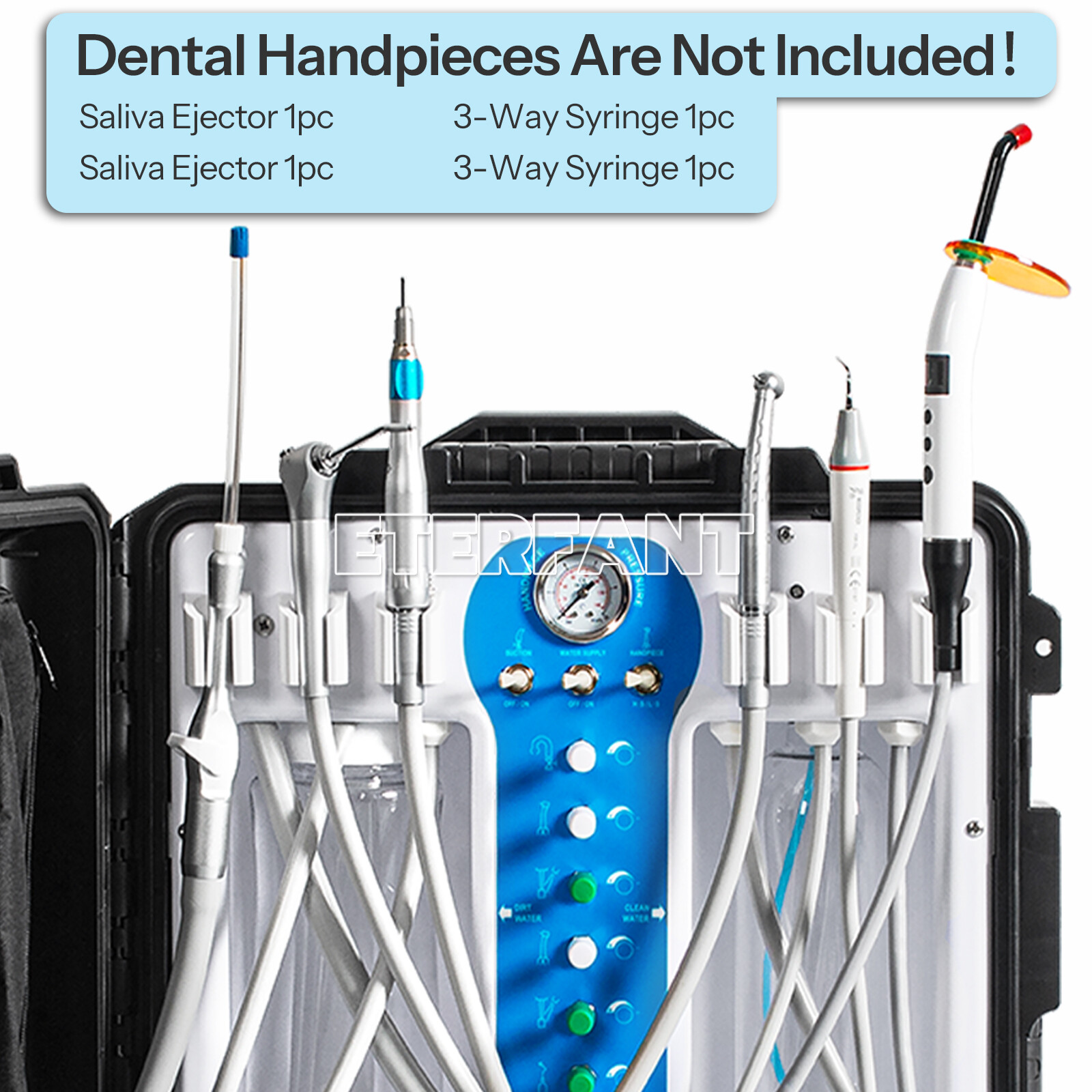 Dental Unit System Air Compressor/Delivery Cart Treatment/Turbine Unit 4Hole US