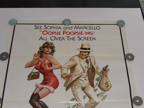 VINTAGE "OOPSIE POOPSIE" 27X41 UN FOGLIO POSTER FILM ORIGINALE LOREN/MARCLLO - Foto 3 di 4