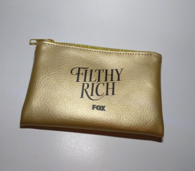 Gold Mini Zipper Coin Money Purse Collectible Fox TV Show Filthy Rich