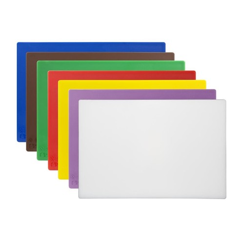 7 CHOPPING BOARDS SET OF SEVEN COLOURS RED BLUE YELLOW WHITE BROWN GREEN PURPLE - Picture 7 of 12