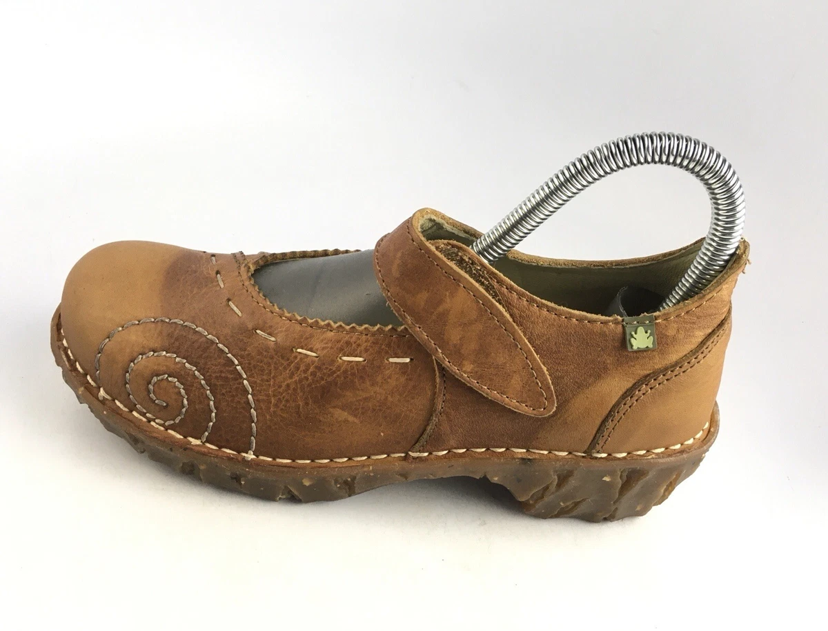 El Naturalista Women Sz 36/ 6 US Brown Leather Yggdrasil Mary Jane Handmade  Shoe