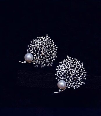 Blooming Tree Freshwater Pearl Brooch