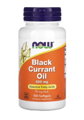 Now Foods, Black Currant Oil, Blackcurrant Oil, 500 mg, 100 Softgels
