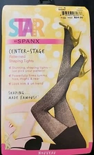 Spanx Star Power Center Stage Patterned Shaping Tights Size B New in Box Black