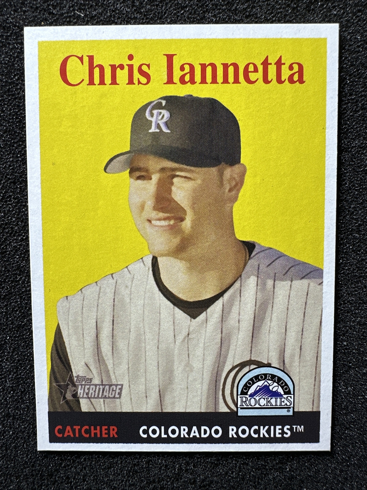 CHRIS IANNETTA #373 2007 Topps Heritage QTY Colorado Rockies