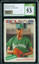 1994 CUBAN LEAGUE #18 LIVAN HERNANDEZ RC CGS 9.5 MAC FINEST 1 OF 5000 PRINTED *