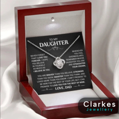 925 Silber Damen Halskette Premium Leucht Geschenkbox für Tochter