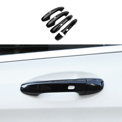 Gloss Black Exterior Side Smart Door ABS Handle Trim For Benz E-Class 2016-2021 - Picture 1 of 6