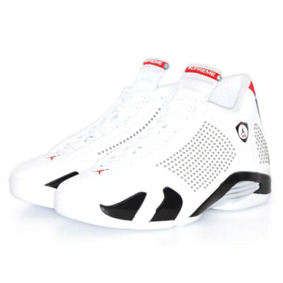 Supreme×Nike AirJordan14 Retro White/Red Supreme x Air Jordan 14 White University Red - Jun 2019