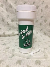 MICHIGAN STATE McDonalds Drinking Cup Bottle w/ Lid & Straw 1993 SPARTAN POWER