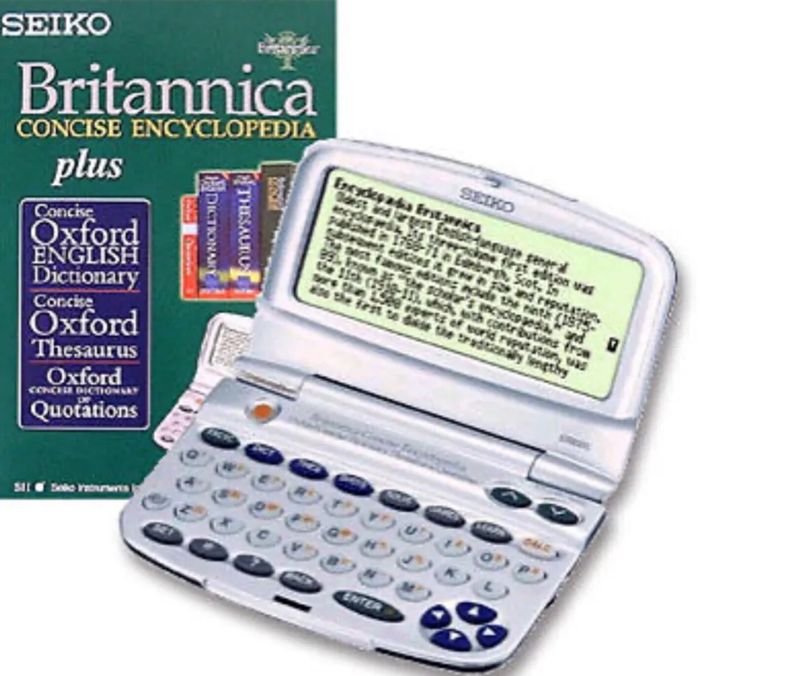 Seiko Britannica Concise Encyclopedia Plus Dictionary Thesaurus ER8000 Boxed eBay