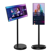 Black or White Smart Display 21.5 Inch Battery-Power Android Portable TV