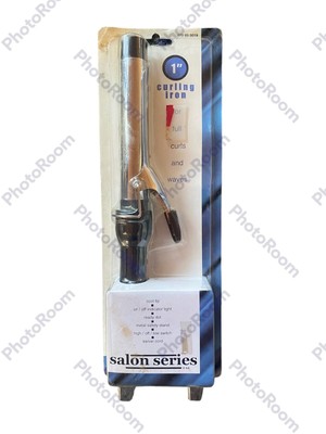 Salon Series 1'' Curling Iron Hair Styling Soft Curls 1999 Vtg New