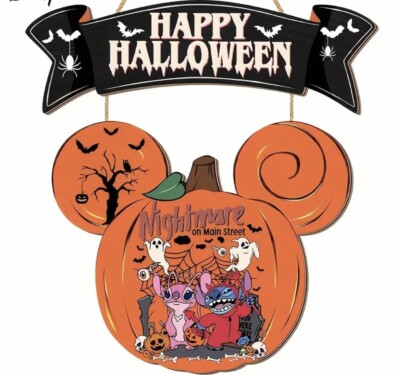 New Lilo & Stitch Halloween mickey mouse wood size 12x14 inches 