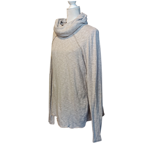 Top Free People Beach donna taglia unica marrone bozzolo cappuccio manica lunga coprileggero - Foto 2 di 9