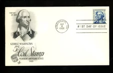 US FDC #1304 Artcraft M-6 1966 Cincinnati OH Washington Prominent Americans MC