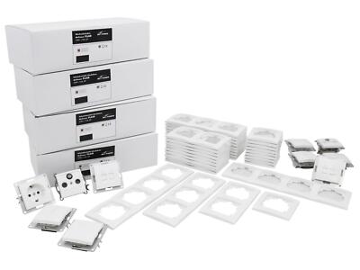 Schalter und Steckdosen Set McPower Flair ''Megaset'' 100-teilig,