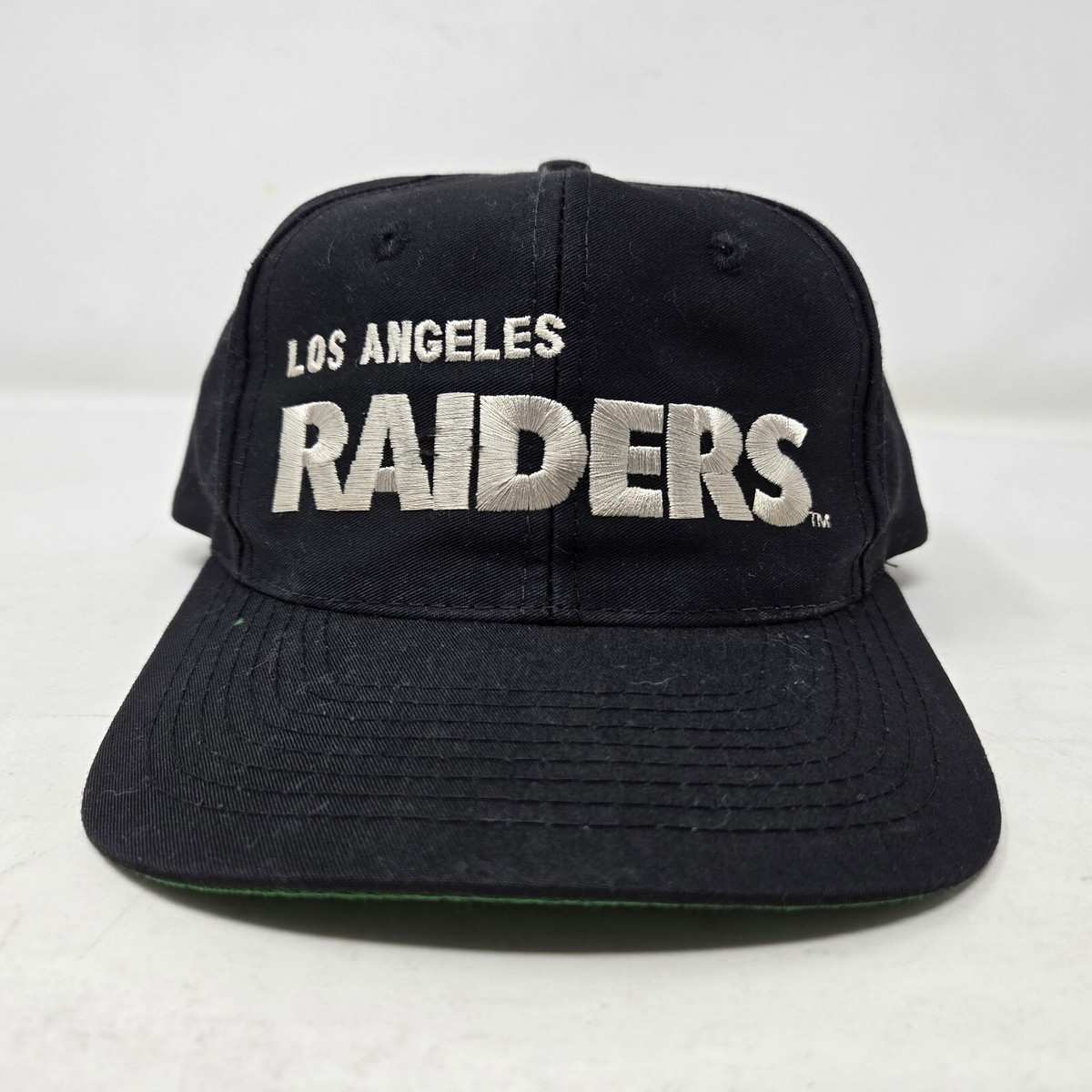 Vintage AJD Los Angeles Raiders Snapback Hat Cap Used Pre