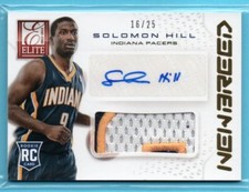 2013-14 Elite NEW BREED GOLD Solomon Hill #/25 SP RC AUTO 3-CLR PATCH - PACERS