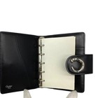 Panther de Cartier Leather Notebook Cover Brand Design Stationery Black Auth