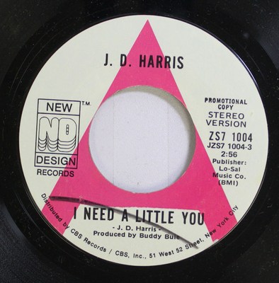 Country Promo Nm! 45 J. D. Harris - I Need A Little You / Country Girl On New De