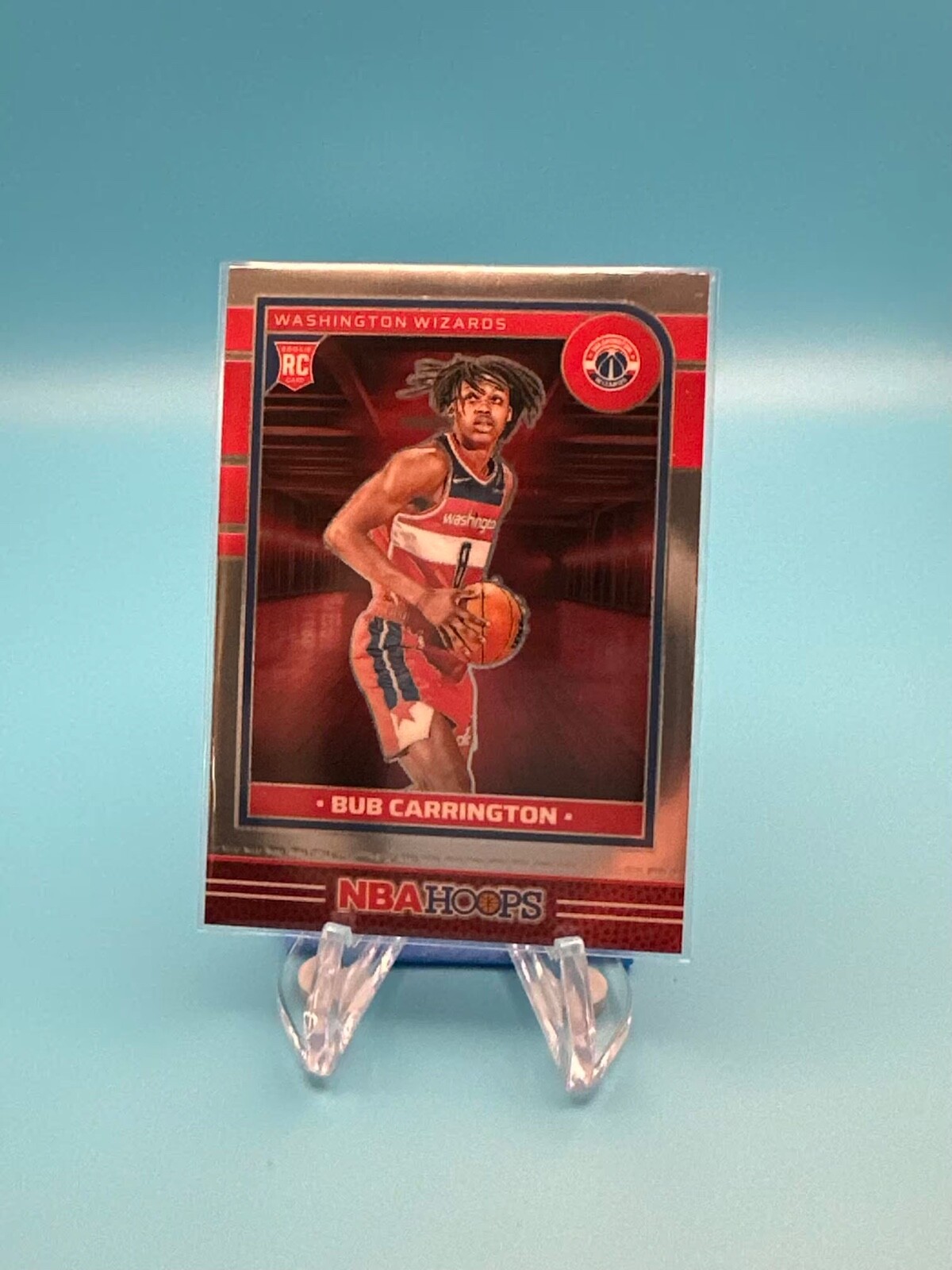 2024-25 Panini NBA Hoops Chrome - Bub Carrington#244 Washington Wizards