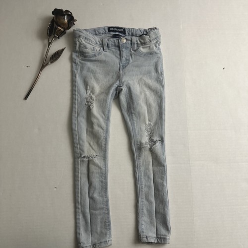 Girl's Pants Blue Spice Size 6 Skinny Distressed Stretch