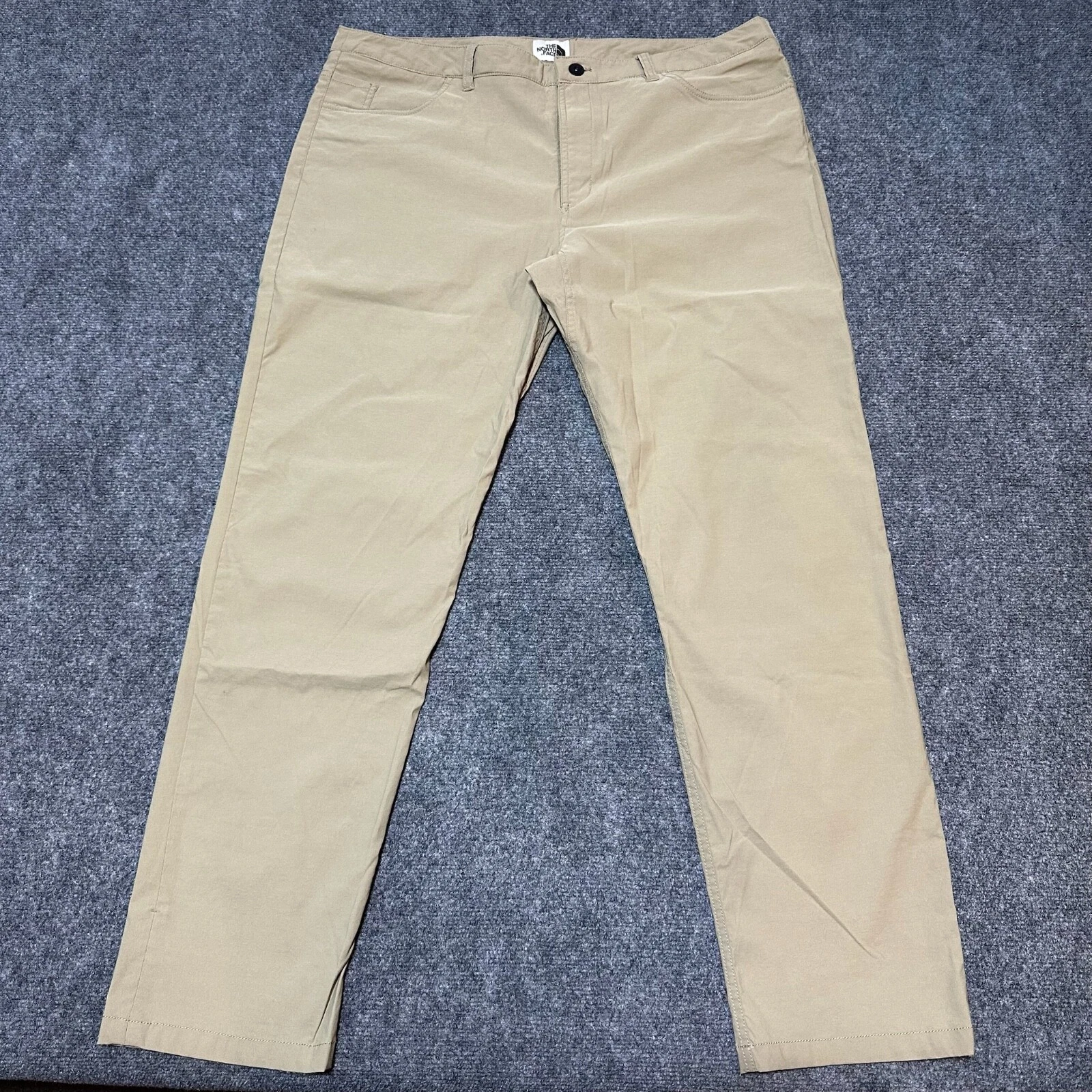 The North Face Pants Mens 40 Khaki Nylon Blend Mid Rise Lightweight Pockets