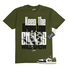 1 Low Medium Olive Black Toe White T Shirt to Match GRASS