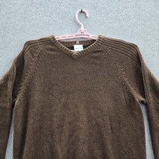 Columbia Men Sweater Large Brown Long Sleeve V Neck