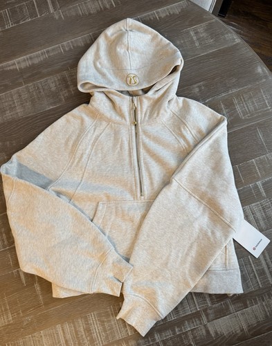 NWT Lululemon Scuba Oversized Half-Zip Hoodie Heathered Bone Gold XL/XXL