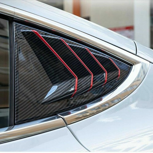 Glossy Black Rear Window Louver Shutter Cover Trim For Tesla Model 3 2017-2021 - Picture 2 of 9