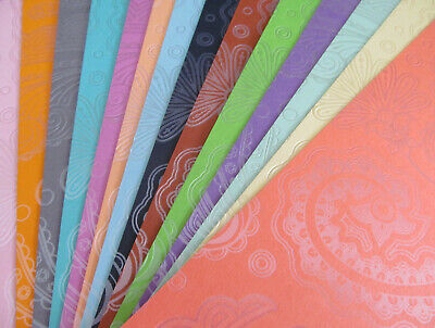 14 Colores Increíble Paquete de Paisley Pearl A4 tarjeta frustrado