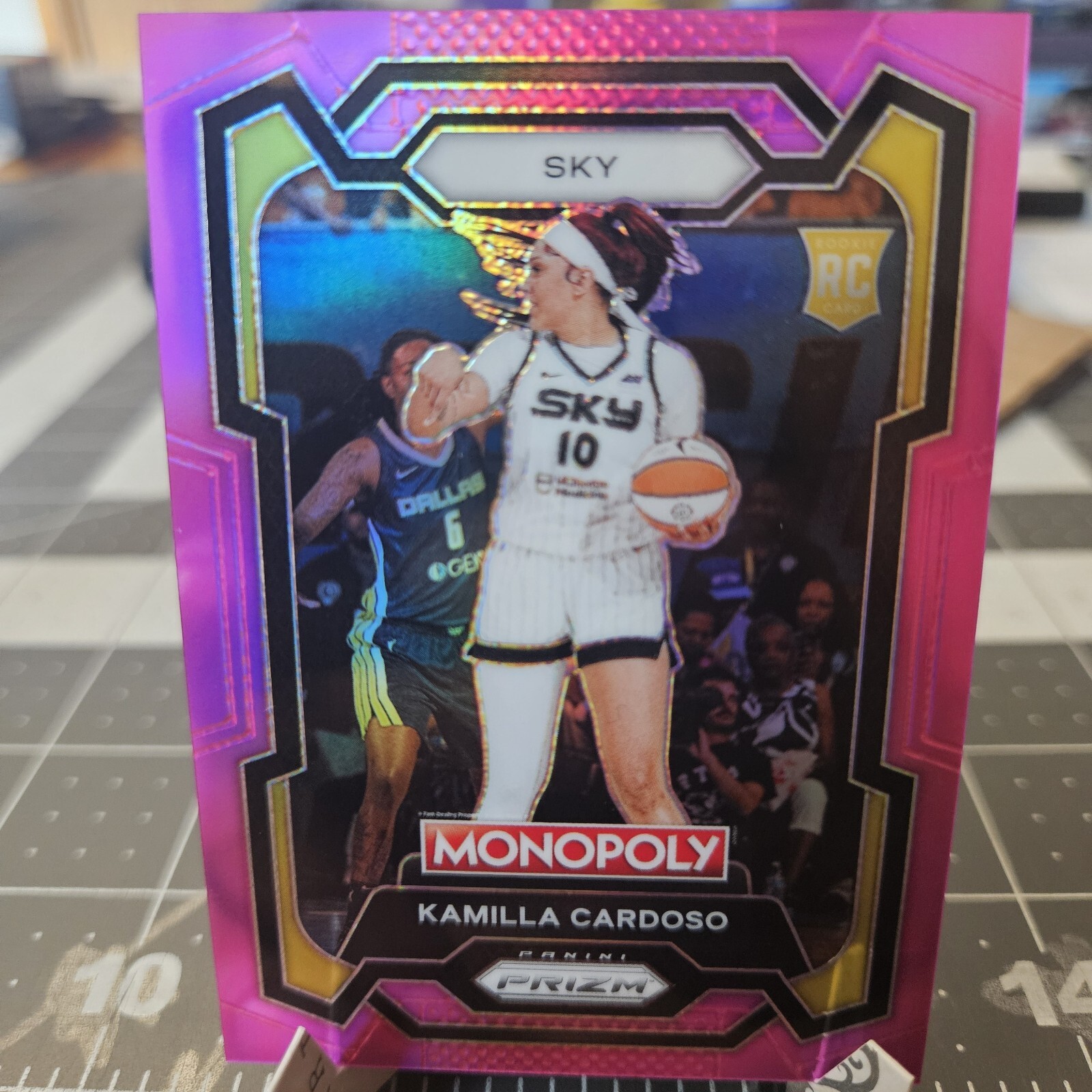 2024 Prizm Monopoly Kamilla Cardoso Pink /149 RC #2 WNBA Sky Rookie