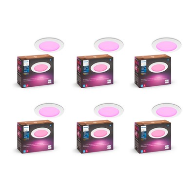 Smart Slim 5/6 Inch LED Downlight - White and Color Ambiance Color-Changing L...