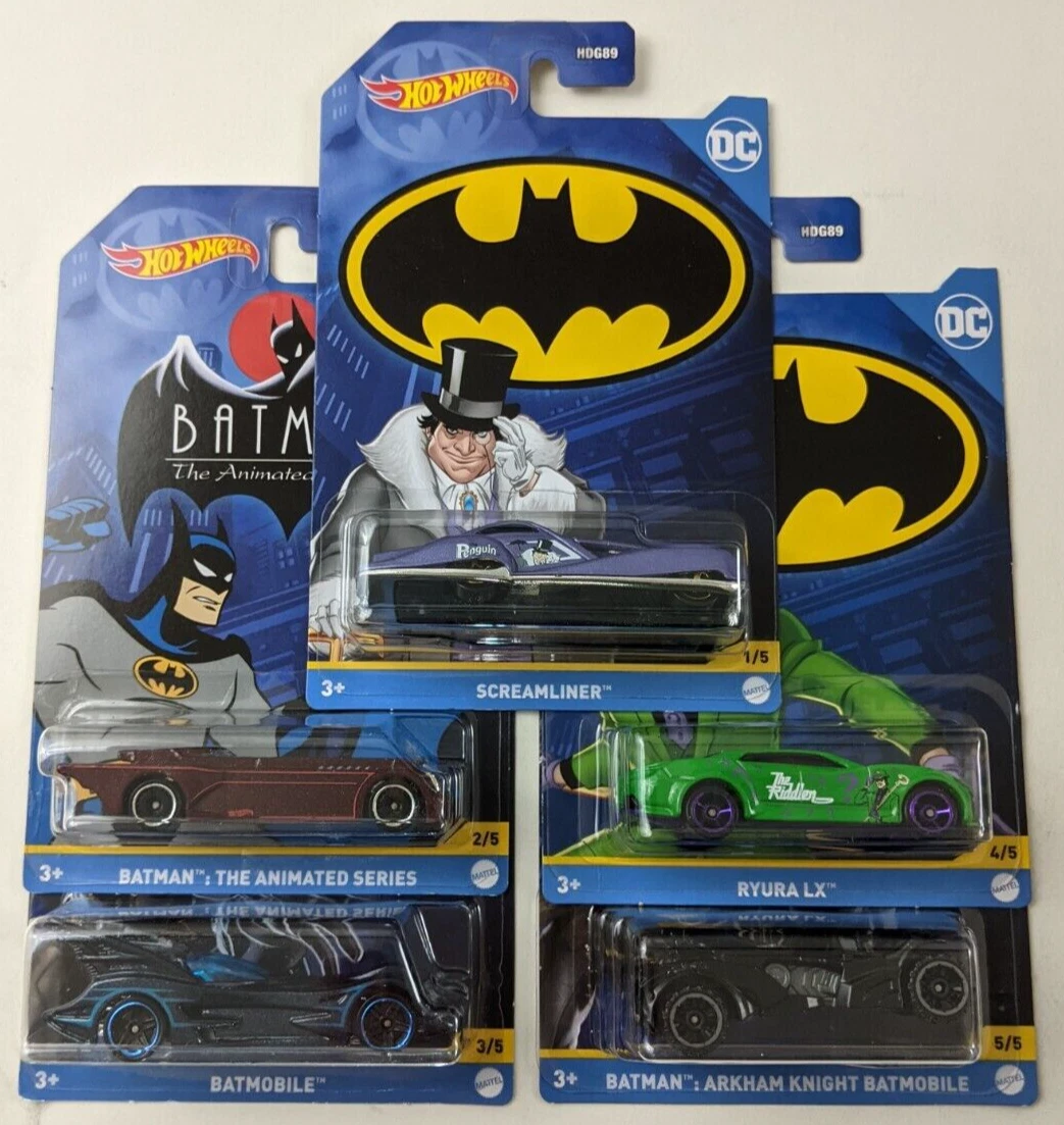  Hot Wheels Batman Vehicles, 5-Pack : Toys & Games